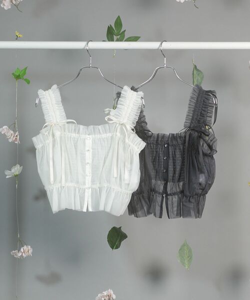 dazzlin（ダズリン）の「dazzlin チュールビスチェ（その他トップス・レディース・オフホワイト/チャコールグレー・FREE）」の19枚目の写真