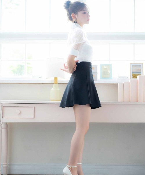 ワンピース 半袖 ブラック フレア ミニ 結婚式 韓国 謝恩会 結婚式 ワンピース ミニ 黒 ブラック ピンク レース