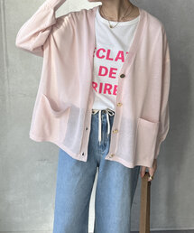 DouDou | GOLDボタンシアーVカーディガン(カーディガン/ボレロ)