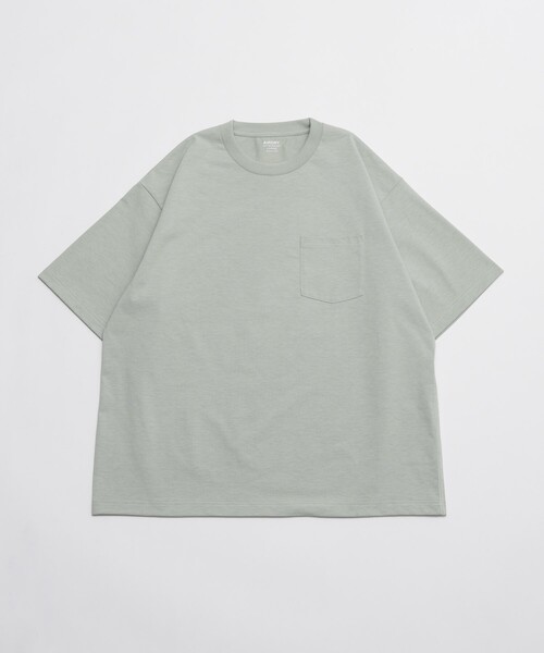 FREAK'S STORE（フリークスストア）の「FREAK’S STORE/フリークスストア AIRDRY 高機能素材 7.7オンス ビックシルエット クルーネック ポケットTシャツ/エアドライ ポリエステル Tシャツ/吸水速乾/遮熱性/UVカット（Tシャツ/カットソー・メンズ・チャコールグレー/ブラック/オリーブ/サックスブルー/ミント/ホワイト・SMALL/MEDIUM/LARGE）」の15枚目の写真