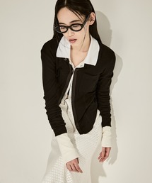 STUDIOUS | 【STUDIOUS/ステュディオス】Washable Silk Cotton Polo／シルクコットンポロトップス(ポロシャツ)