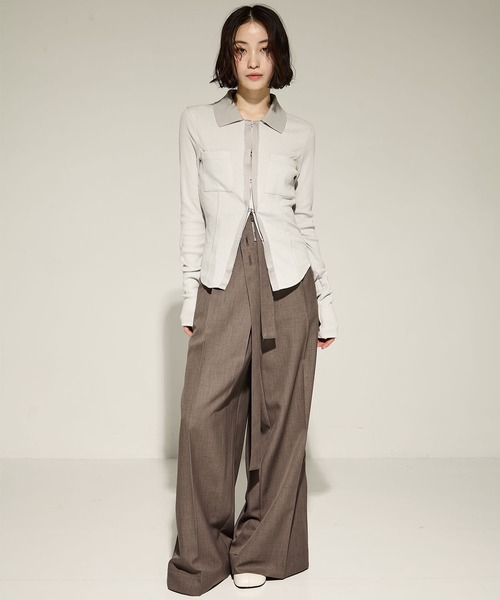 STUDIOUS/ステュディオス】Washable Silk Cotton Polo／シルクコットン