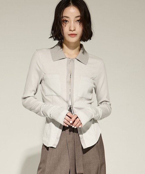ポロシャツ ポロ 「STUDIOUS/ステュディオス」Washable Silk Cotton Polo／シルクコットンポロトップス レディース STUDIOUS ポロシャツ ポロ 「STUDIOUS/ステュディオス」Washable