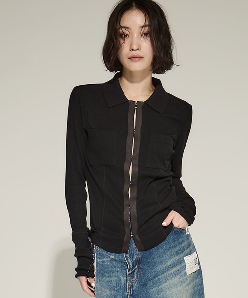 ポロシャツ ポロ 「STUDIOUS/ステュディオス」Washable Silk Cotton Polo／シルクコットンポロトップス レディース STUDIOUS ポロシャツ ポロ 「STUDIOUS/ステュディオス」Washable