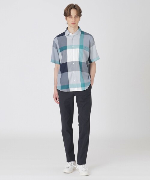 BLACK LABEL CRESTBRIDGE（ブラックレーベル・クレストブリッジ）の「ドビーメッシュクレストブリッジチェックシャツ（シャツ/ブラウス・メンズ・ライトグレー/ベージュ系その他6/ブルー系その他7・S/M/L/XL）」の4枚目の写真