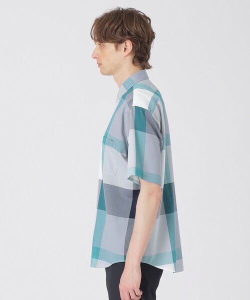 BLACK LABEL CRESTBRIDGE（ブラックレーベル・クレストブリッジ）の「ドビーメッシュクレストブリッジチェックシャツ（シャツ/ブラウス・メンズ・ライトグレー/ベージュ系その他6/ブルー系その他7・S/M/L/XL）」の5枚目の写真