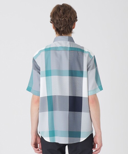 BLACK LABEL CRESTBRIDGE（ブラックレーベル・クレストブリッジ）の「ドビーメッシュクレストブリッジチェックシャツ（シャツ/ブラウス・メンズ・ライトグレー/ベージュ系その他6/ブルー系その他7・S/M/L/XL）」の6枚目の写真