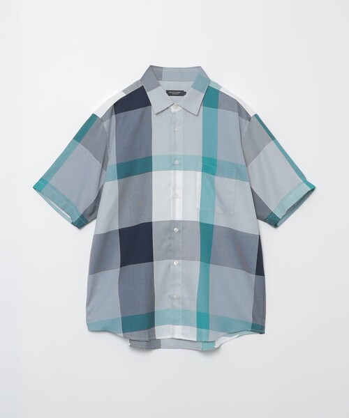 BLACK LABEL CRESTBRIDGE（ブラックレーベル・クレストブリッジ）の「ドビーメッシュクレストブリッジチェックシャツ（シャツ/ブラウス・メンズ・ライトグレー/ベージュ系その他6/ブルー系その他7・S/M/L/XL）」の8枚目の写真