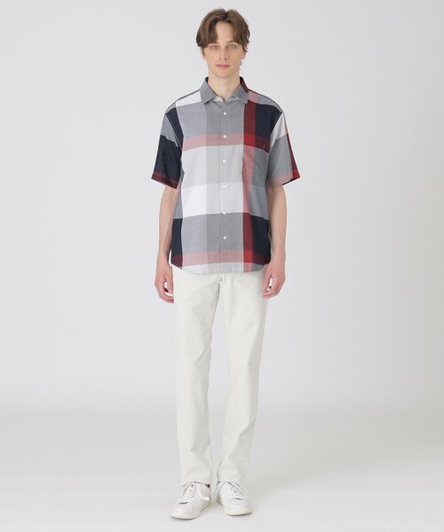 BLACK LABEL CRESTBRIDGE（ブラックレーベル・クレストブリッジ）の「ドビーメッシュクレストブリッジチェックシャツ（シャツ/ブラウス・メンズ・ライトグレー/ベージュ系その他6/ブルー系その他7・S/M/L/XL）」の14枚目の写真