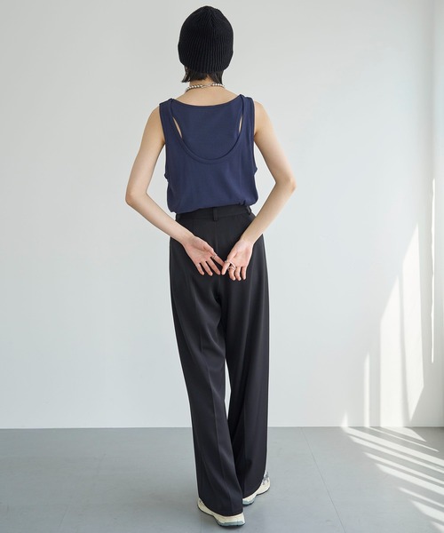 meilmada（メイルマダ）の「レイヤードタンクトップ（タンクトップ・レディース・ベージュ/ネイビー・FREE）」の4枚目の写真