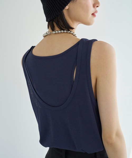 meilmada（メイルマダ）の「レイヤードタンクトップ（タンクトップ・レディース・ベージュ/ネイビー・FREE）」の10枚目の写真
