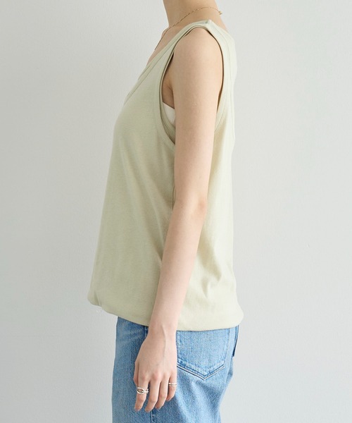 meilmada（メイルマダ）の「レイヤードタンクトップ（タンクトップ・レディース・ベージュ/ネイビー・FREE）」の14枚目の写真