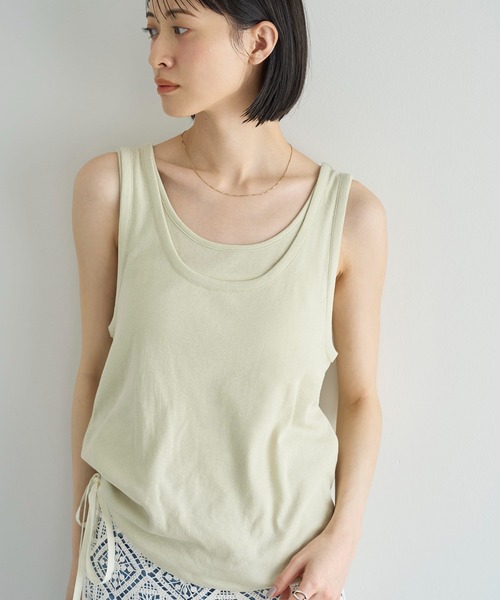 meilmada（メイルマダ）の「レイヤードタンクトップ（タンクトップ・レディース・ベージュ/ネイビー・FREE）」の22枚目の写真
