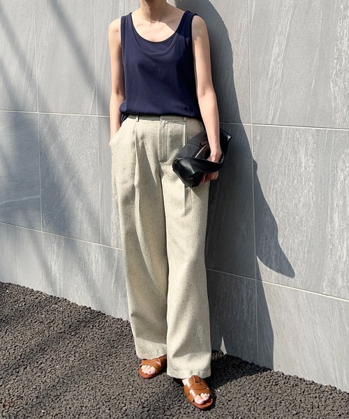 meilmada（メイルマダ）の「レイヤードタンクトップ（タンクトップ・レディース・ベージュ/ネイビー・FREE）」の12枚目の写真