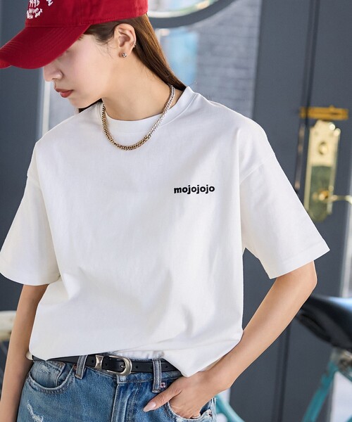 PUBLUX(パブリュクス)の「PUBLUX/パブリュクス mojojojo バックプリントTシャツ 限定展開(Tシャツ/カットソー・レディース・チャコールグレー/オフホワイト/ピンク・フリ-)」の5枚目の写真