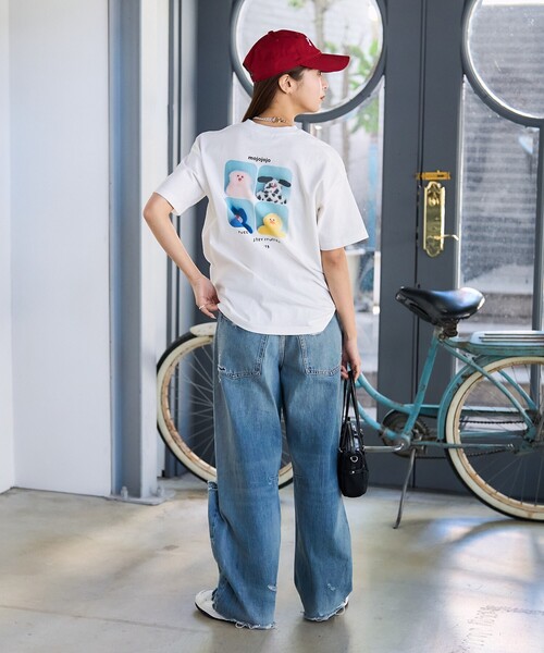 PUBLUX(パブリュクス)の「PUBLUX/パブリュクス mojojojo バックプリントTシャツ 限定展開(Tシャツ/カットソー・レディース・チャコールグレー/オフホワイト/ピンク・フリ-)」の9枚目の写真