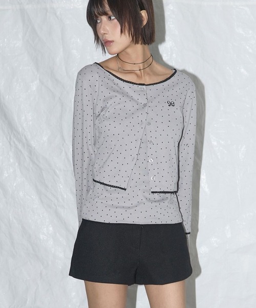 FANCY CLUB レーススターベーシックカーディガンセットアップ セット] レースベーシックカーディガンセットアップ 3color