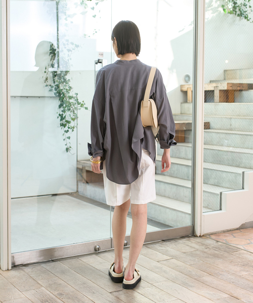 Rouge vif Anna（ルージュヴィフアンナ）の「NEWドルマンビッグシャツ（シャツ/ブラウス・レディース・ラベンダー/オフホワイト/チャコールグレー・フリー）」の22枚目の写真