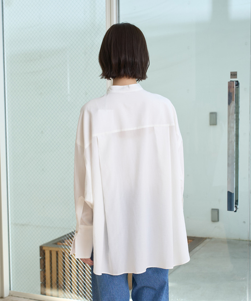 Rouge vif Anna（ルージュヴィフアンナ）の「NEWドルマンビッグシャツ（シャツ/ブラウス・レディース・ラベンダー/オフホワイト/チャコールグレー・フリー）」の19枚目の写真
