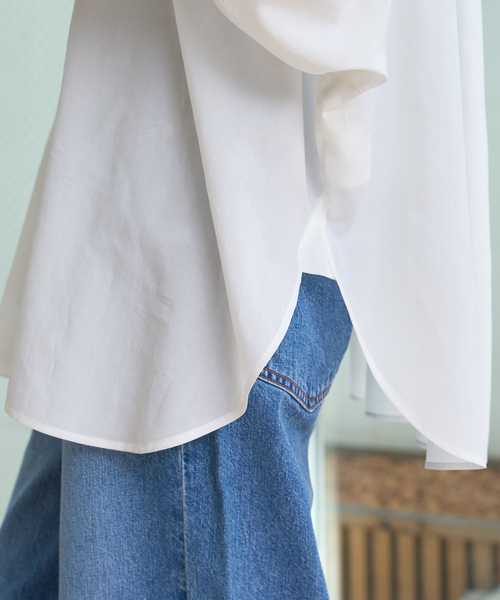 Rouge vif Anna（ルージュヴィフアンナ）の「NEWドルマンビッグシャツ（シャツ/ブラウス・レディース・ラベンダー/オフホワイト/チャコールグレー・フリー）」の14枚目の写真