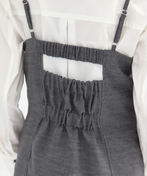 UNITED TOKYO（ユナイテッドトウキョウ）の「【残りわずか！】リネンライクオープンラップデザインビスチェ｜ウォッシャブル/セットアップ可/春服（その他トップス・レディース・グレー/ベージュ・FREE）」の12枚目の写真