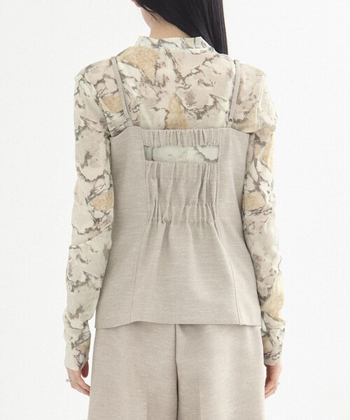 UNITED TOKYO（ユナイテッドトウキョウ）の「【残りわずか！】リネンライクオープンラップデザインビスチェ｜ウォッシャブル/セットアップ可/春服（その他トップス・レディース・グレー/ベージュ・FREE）」の17枚目の写真