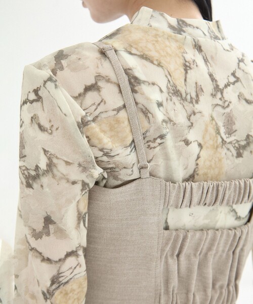 UNITED TOKYO（ユナイテッドトウキョウ）の「【残りわずか！】リネンライクオープンラップデザインビスチェ｜ウォッシャブル/セットアップ可/春服（その他トップス・レディース・グレー/ベージュ・FREE）」の19枚目の写真