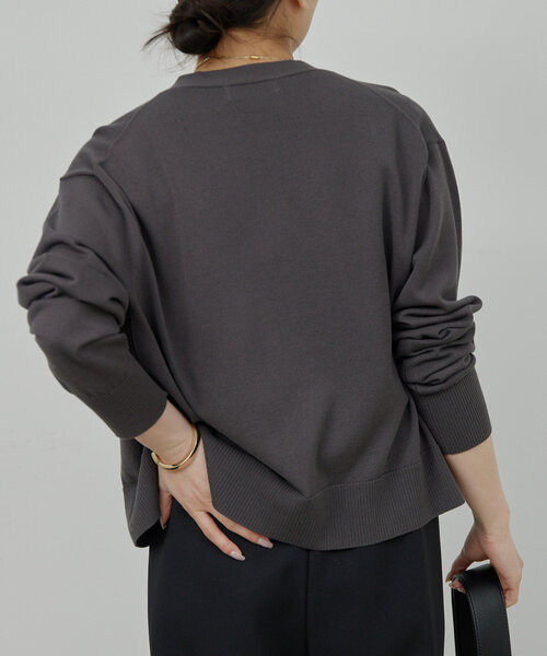 GALLARDAGALANTE（ガリャルダガランテ）の「【アンサンブル対応】アイシーコットンVカーデ（カーディガン/ボレロ・レディース・ピンク/ベージュ/チャコールグレー・FREE）」の6枚目の写真