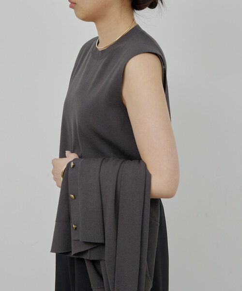 GALLARDAGALANTE（ガリャルダガランテ）の「【アンサンブル対応】アイシーコットンVカーデ（カーディガン/ボレロ・レディース・ピンク/ベージュ/チャコールグレー・FREE）」の7枚目の写真