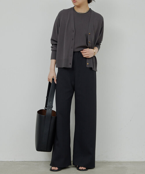 GALLARDAGALANTE（ガリャルダガランテ）の「【アンサンブル対応】アイシーコットンVカーデ（カーディガン/ボレロ・レディース・ピンク/ベージュ/チャコールグレー・FREE）」の8枚目の写真