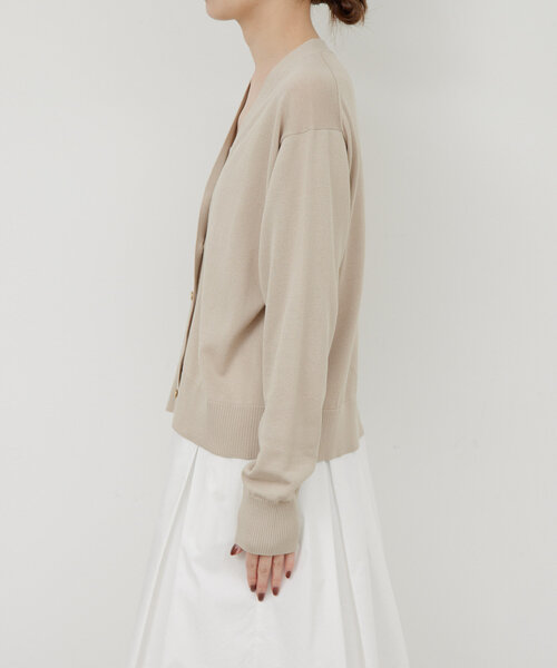 GALLARDAGALANTE（ガリャルダガランテ）の「【アンサンブル対応】アイシーコットンVカーデ（カーディガン/ボレロ・レディース・ピンク/ベージュ/チャコールグレー・FREE）」の20枚目の写真