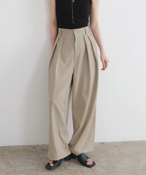 パンツ Lien LIAN｜サテンラインイージーパンツ | Rakuten Fashion(楽天