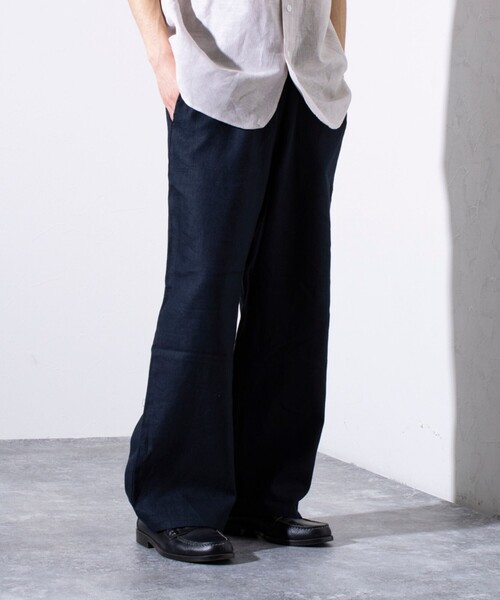 GEVACO(ゲバコ)の「【GEVACO/ゲバコ】コットンリネン イージーベイカーパンツ (無地/ストライプ)(その他パンツ・メンズ・イエロー/ネイビー/グリーン/ベージュ系その他/ブラック・M/L)」の10枚目の写真