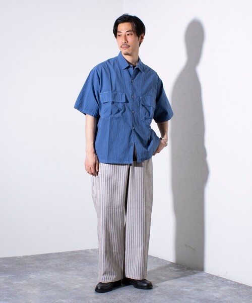 GEVACO(ゲバコ)の「【GEVACO/ゲバコ】コットンリネン イージーベイカーパンツ (無地/ストライプ)(その他パンツ・メンズ・イエロー/ネイビー/グリーン/ベージュ系その他/ブラック・M/L)」の16枚目の写真