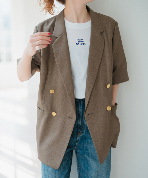 Spick & Span ライトドライクロスハーフスリーブジャケット ライトドライクロスハーフスリーブジャケット | スピック