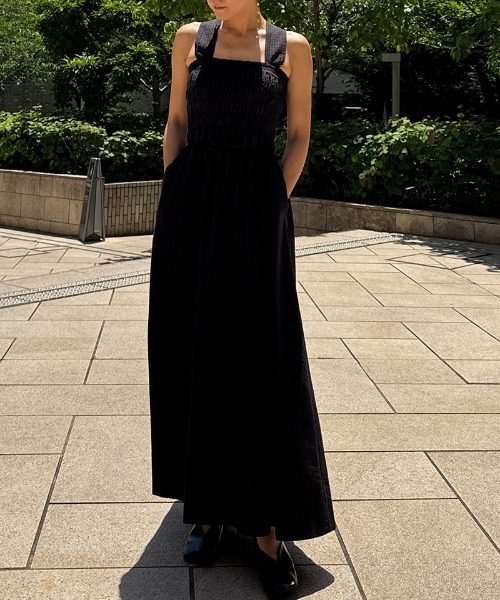 JENNE(ジェンヌ)の「ストライプベアトップワンピース(ワンピース・レディース・グレー/ブラック/サックスブルー・SMALL/MEDIUM/LARGE)」の12枚目の写真