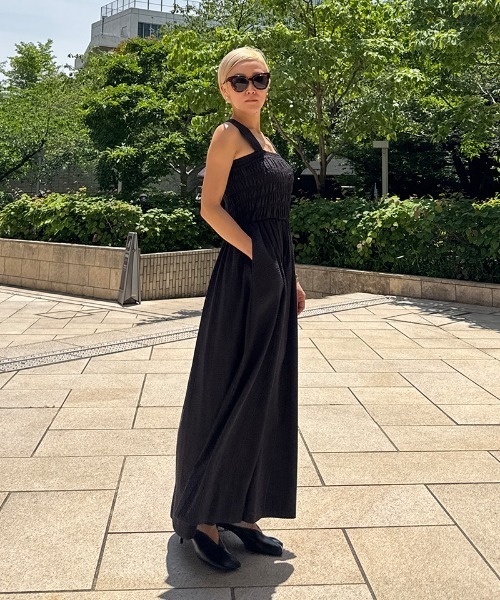 JENNE(ジェンヌ)の「ストライプベアトップワンピース(ワンピース・レディース・グレー/ブラック/サックスブルー・SMALL/MEDIUM/LARGE)」の14枚目の写真