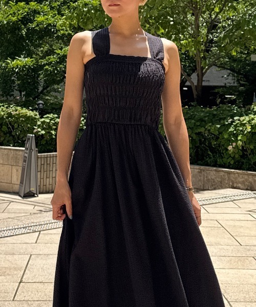 JENNE(ジェンヌ)の「ストライプベアトップワンピース(ワンピース・レディース・グレー/ブラック/サックスブルー・SMALL/MEDIUM/LARGE)」の15枚目の写真