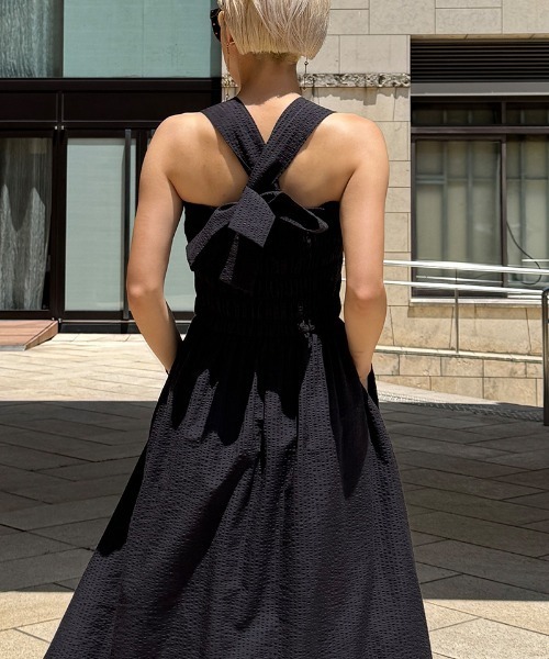 JENNE(ジェンヌ)の「ストライプベアトップワンピース(ワンピース・レディース・グレー/ブラック/サックスブルー・SMALL/MEDIUM/LARGE)」の16枚目の写真
