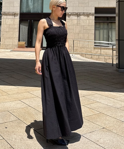 JENNE(ジェンヌ)の「ストライプベアトップワンピース(ワンピース・レディース・グレー/ブラック/サックスブルー・SMALL/MEDIUM/LARGE)」の19枚目の写真