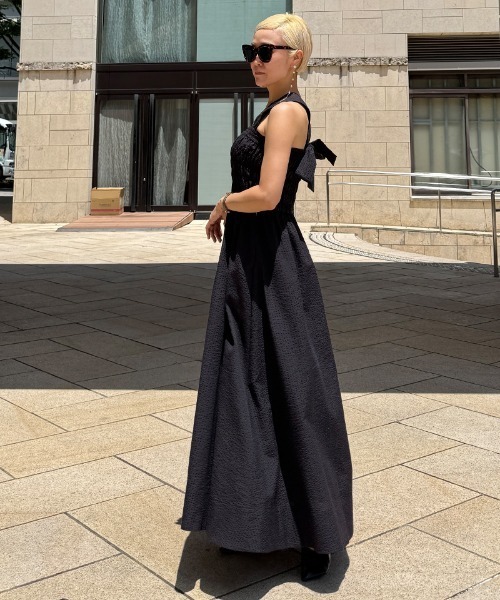 JENNE(ジェンヌ)の「ストライプベアトップワンピース(ワンピース・レディース・グレー/ブラック/サックスブルー・SMALL/MEDIUM/LARGE)」の20枚目の写真
