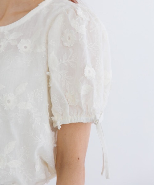 flower（フラワー）の「ブルームエンブロイダリートップ（シャツ/ブラウス・レディース・イエロー/ホワイト/グリーン/ピンク・FREE）」の12枚目の写真