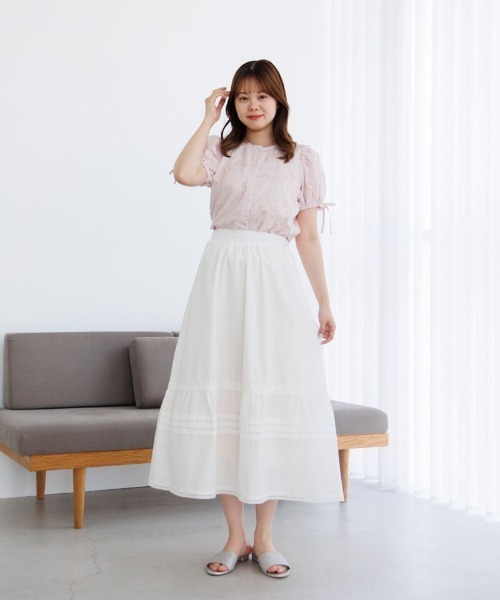 flower（フラワー）の「ブルームエンブロイダリートップ（シャツ/ブラウス・レディース・イエロー/ホワイト/グリーン/ピンク・FREE）」の16枚目の写真