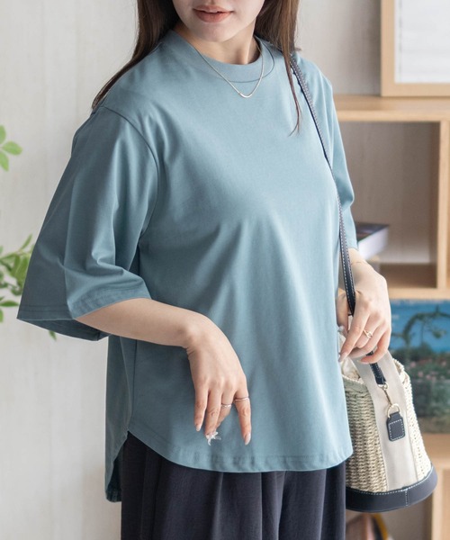 NAVY(ネイビー)の「nAvySARARI クループルオーバー(Tシャツ/カットソー・レディース・オフホワイト/サックスブルー/チャコールグレー・L/M)」の15枚目の写真