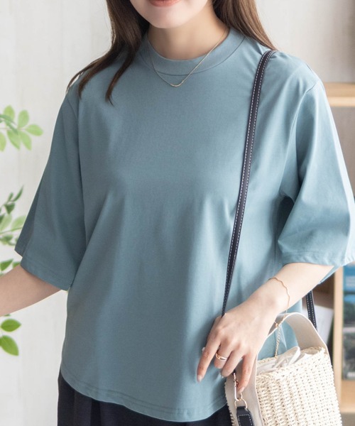 NAVY(ネイビー)の「nAvySARARI クループルオーバー(Tシャツ/カットソー・レディース・オフホワイト/サックスブルー/チャコールグレー・L/M)」の16枚目の写真