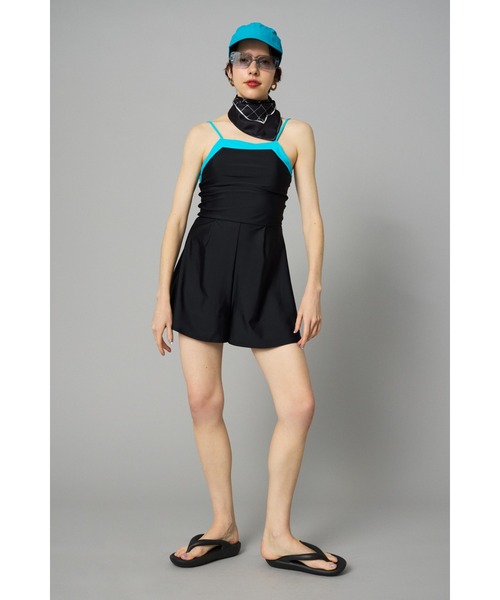 HeRIN.CYE(ヘリンドットサイ)の「Back open swim wear バックオープンスイムウエア(つなぎ/オールインワン・レディース・ブラック/ブラウン・36/38)」の3枚目の写真