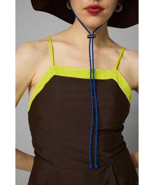 HeRIN.CYE(ヘリンドットサイ)の「Back open swim wear バックオープンスイムウエア(つなぎ/オールインワン・レディース・ブラック/ブラウン・36/38)」の13枚目の写真