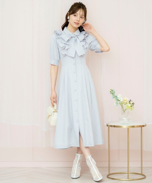 オサレカンパニー ノイミー リボン付きシャツワンピース