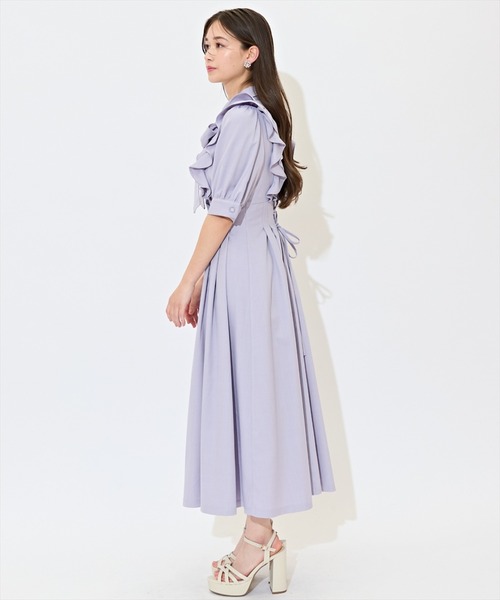 WILLSELECTION（ウィルセレクション）の「ラッフルリボンタイシャツワンピース（ワンピース・レディース・サックスブルー/ネイビー/イエロー/ブラック系その他/オフホワイト/ピンク/パープル/ブルー・FREE）」の21枚目の写真