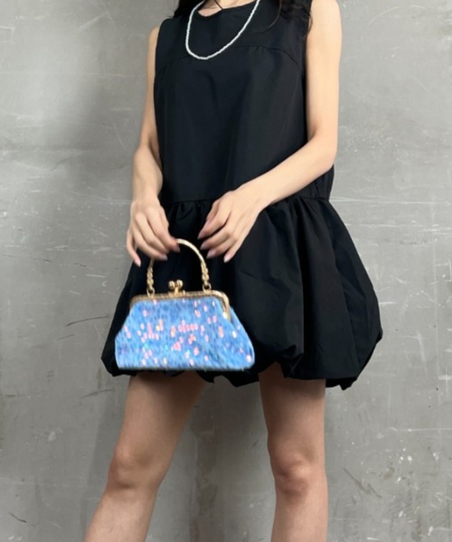 tolene(トレネ)の「2way スパンコールハンドバッグ シィルダーバッグ がま口 チェーンストラップ(ハンドバッグ・レディース・ブラック/ライトブルー/ホワイト・ONE SIZE)」の18枚目の写真